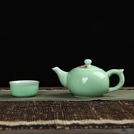 【郵樂贛州館】錦溢青瓷茶具7頭有魚套裝 一壺風雅，杯中魚樂